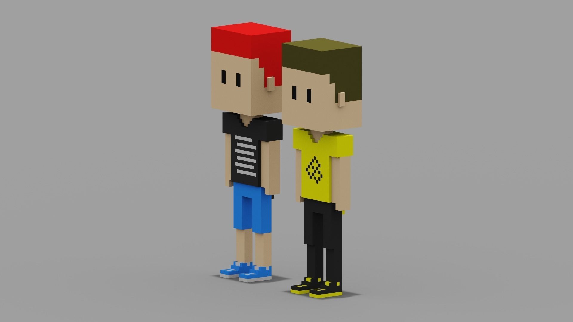 NFT Voxel Characters Low-poly 3D model_3