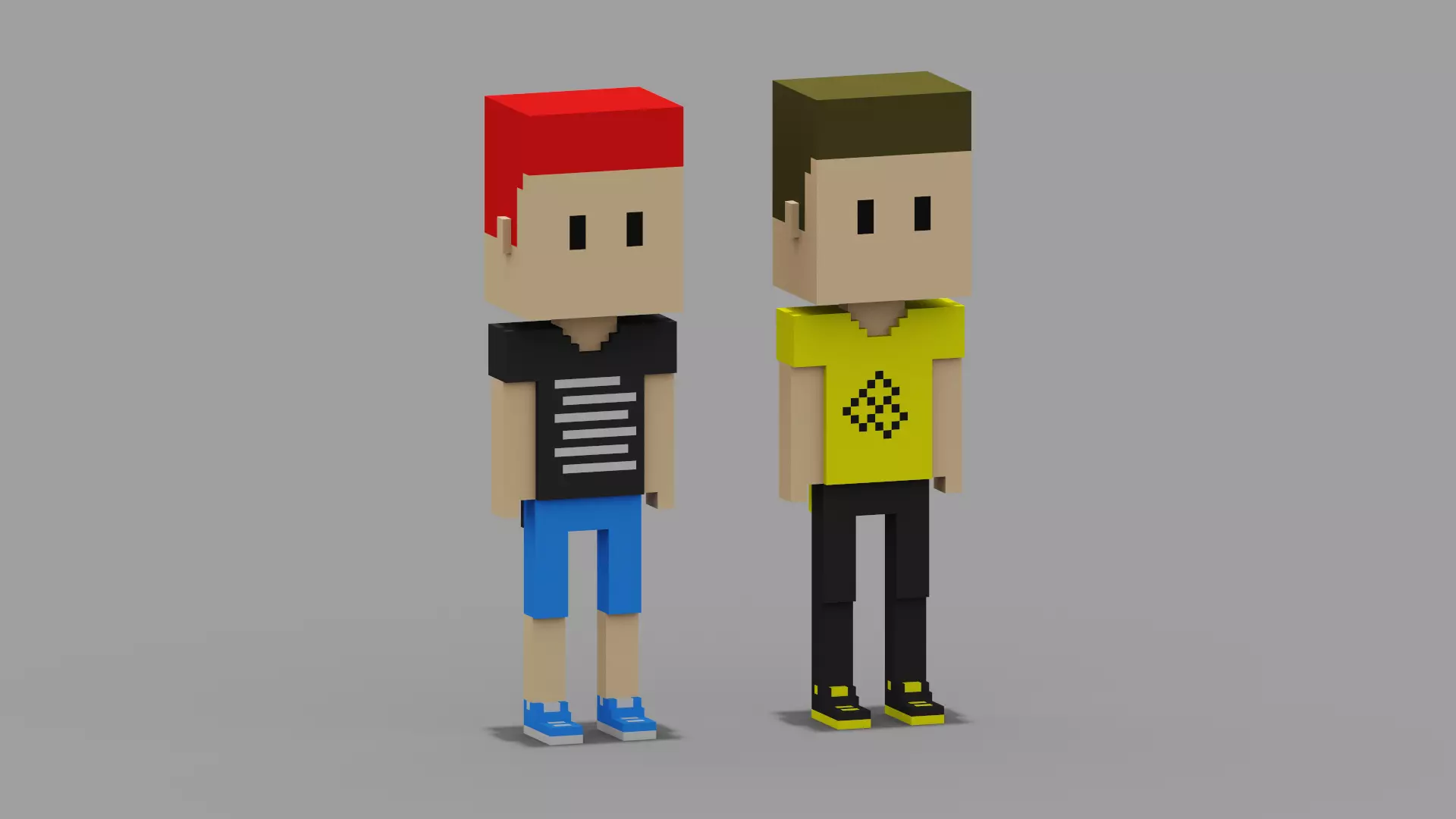 NFT Voxel Characters Low-poly 3D model_0