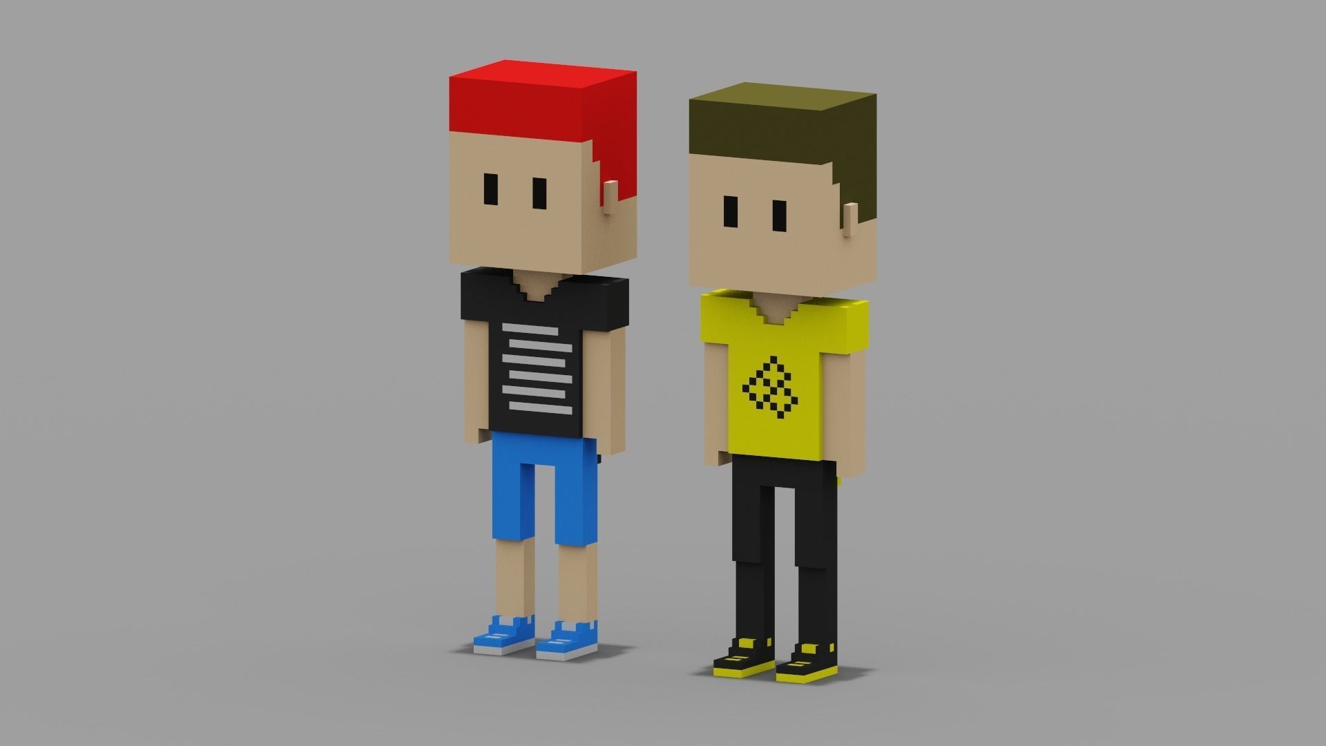 NFT Voxel Characters Low-poly 3D model_2