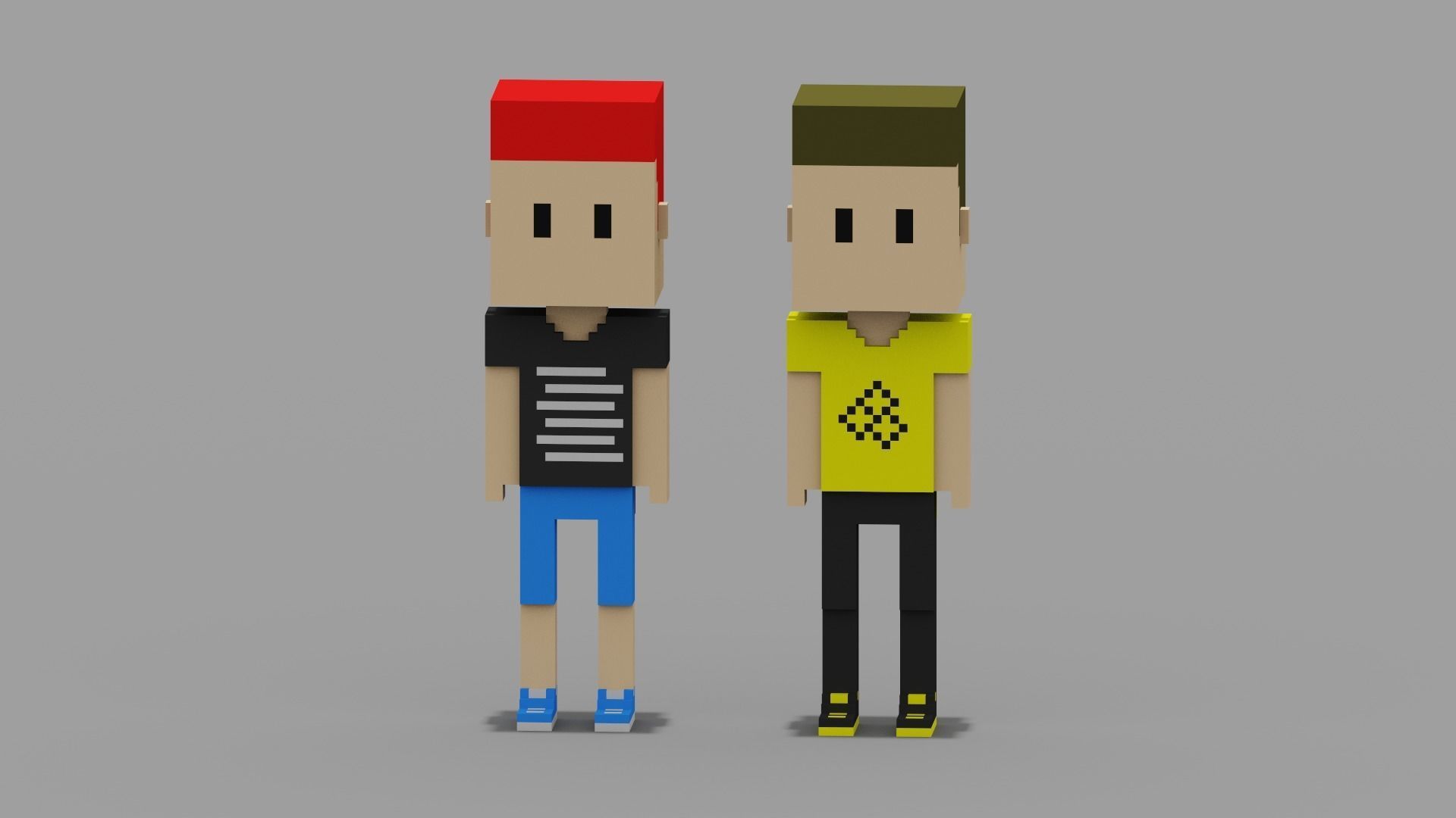 NFT Voxel Characters Low-poly 3D model_1