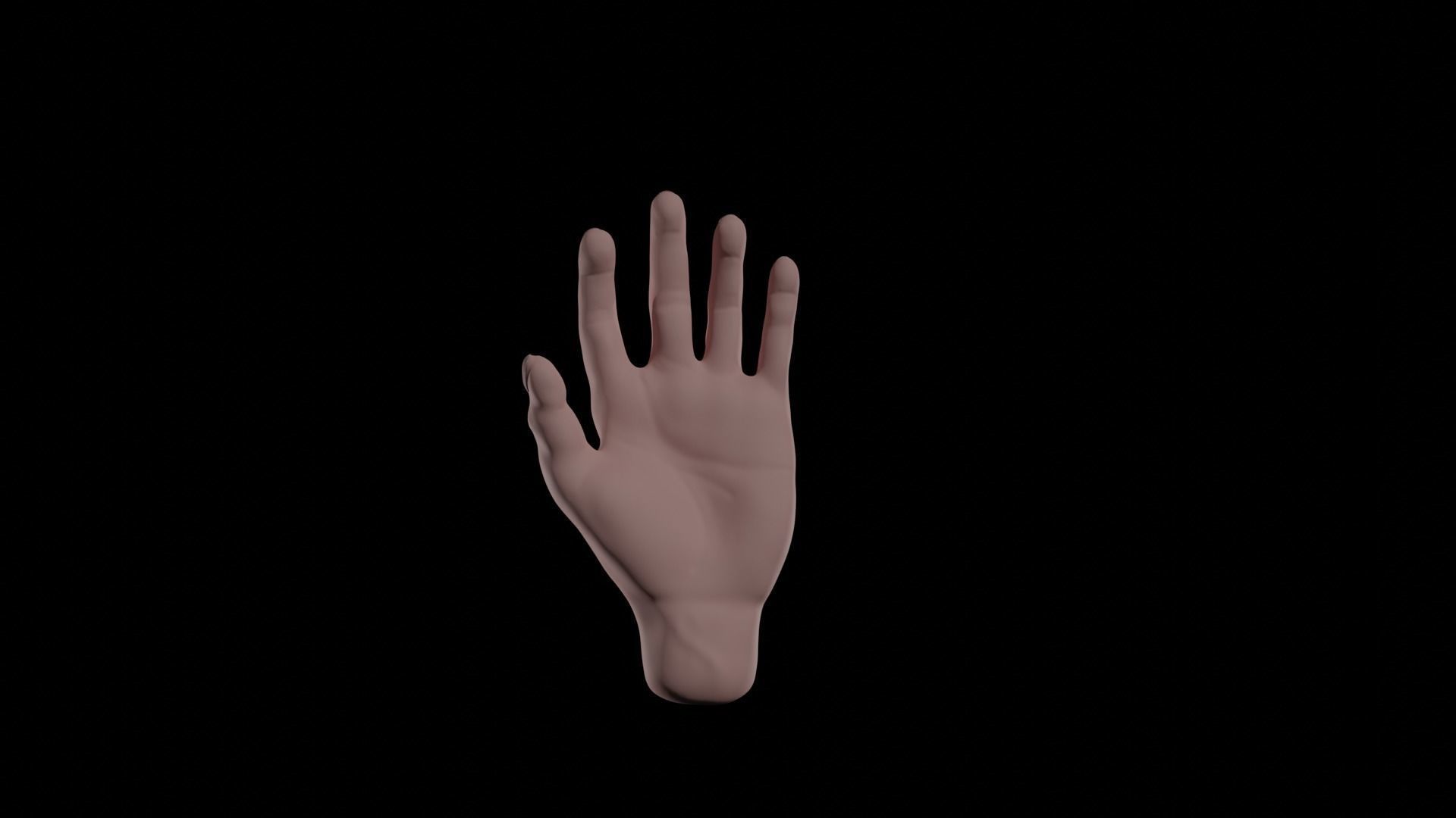 Realistic human hand model Free 3D model_13