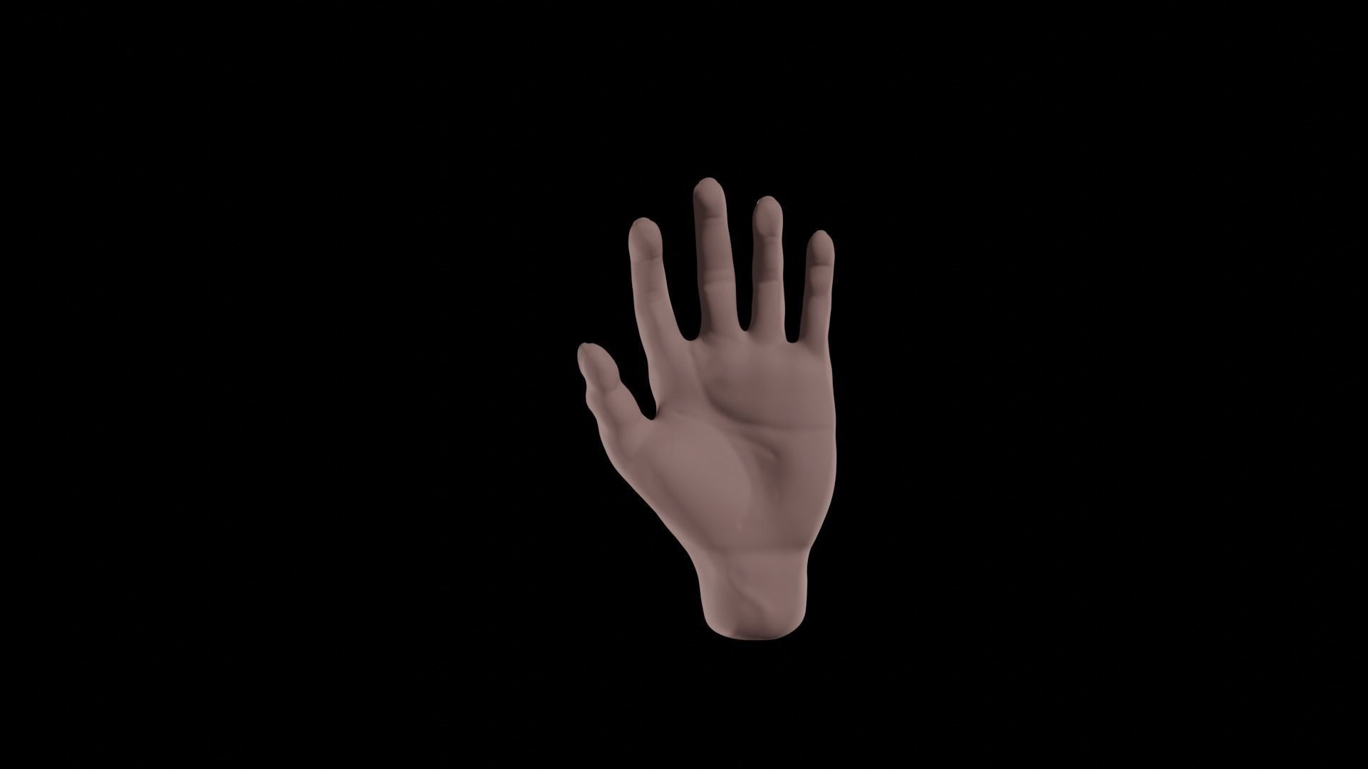 Realistic human hand model Free 3D model_4
