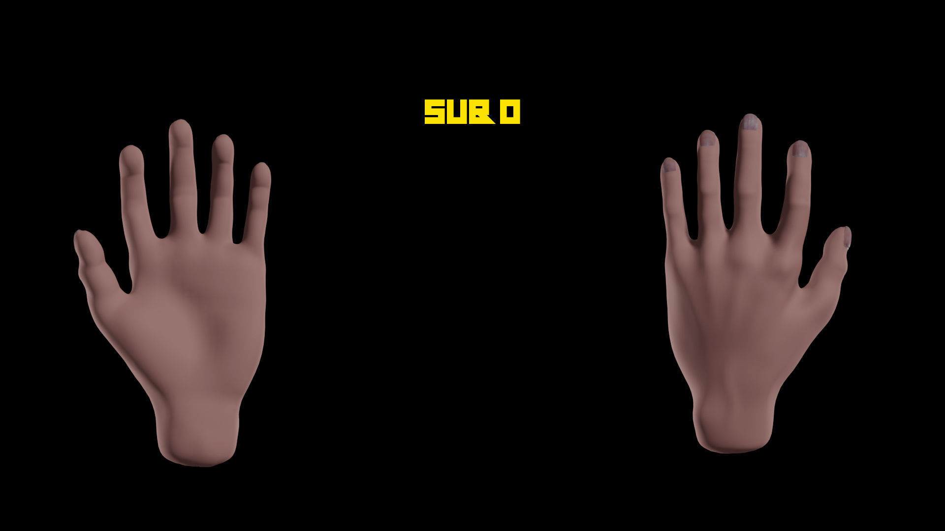 Realistic human hand model Free 3D model_2