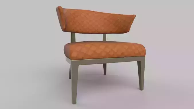 chair orange upholstered