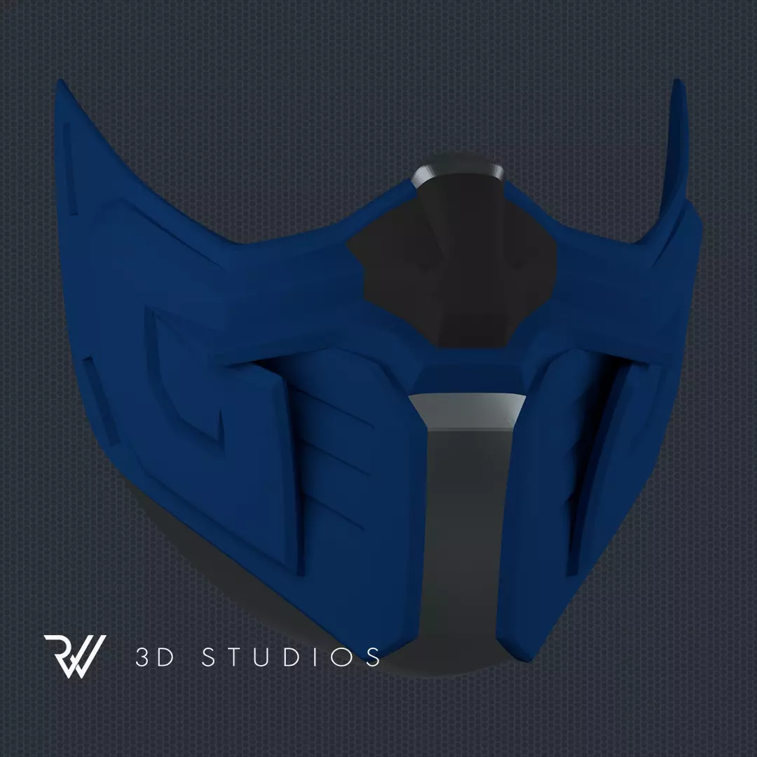 MK11 Sub-Zero Mask V14 - STL File 3D print model_0