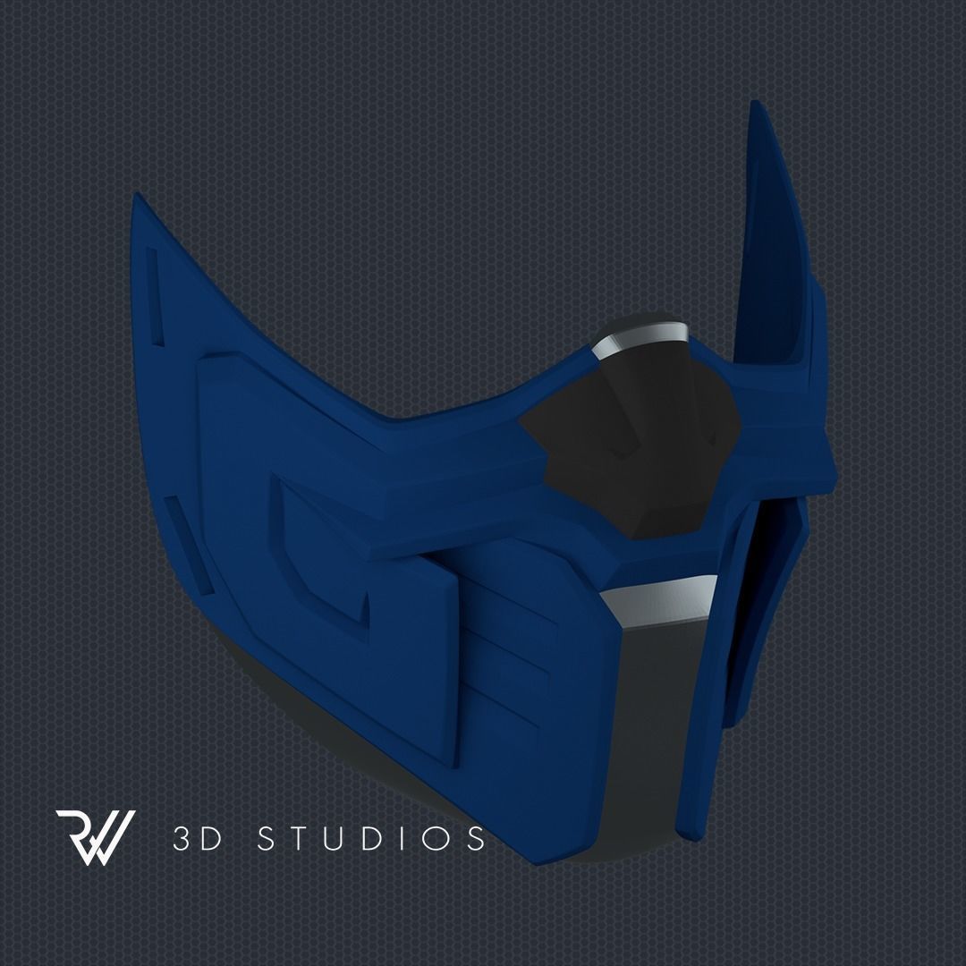 MK11 Sub-Zero Mask V14 - STL File 3D print model_1