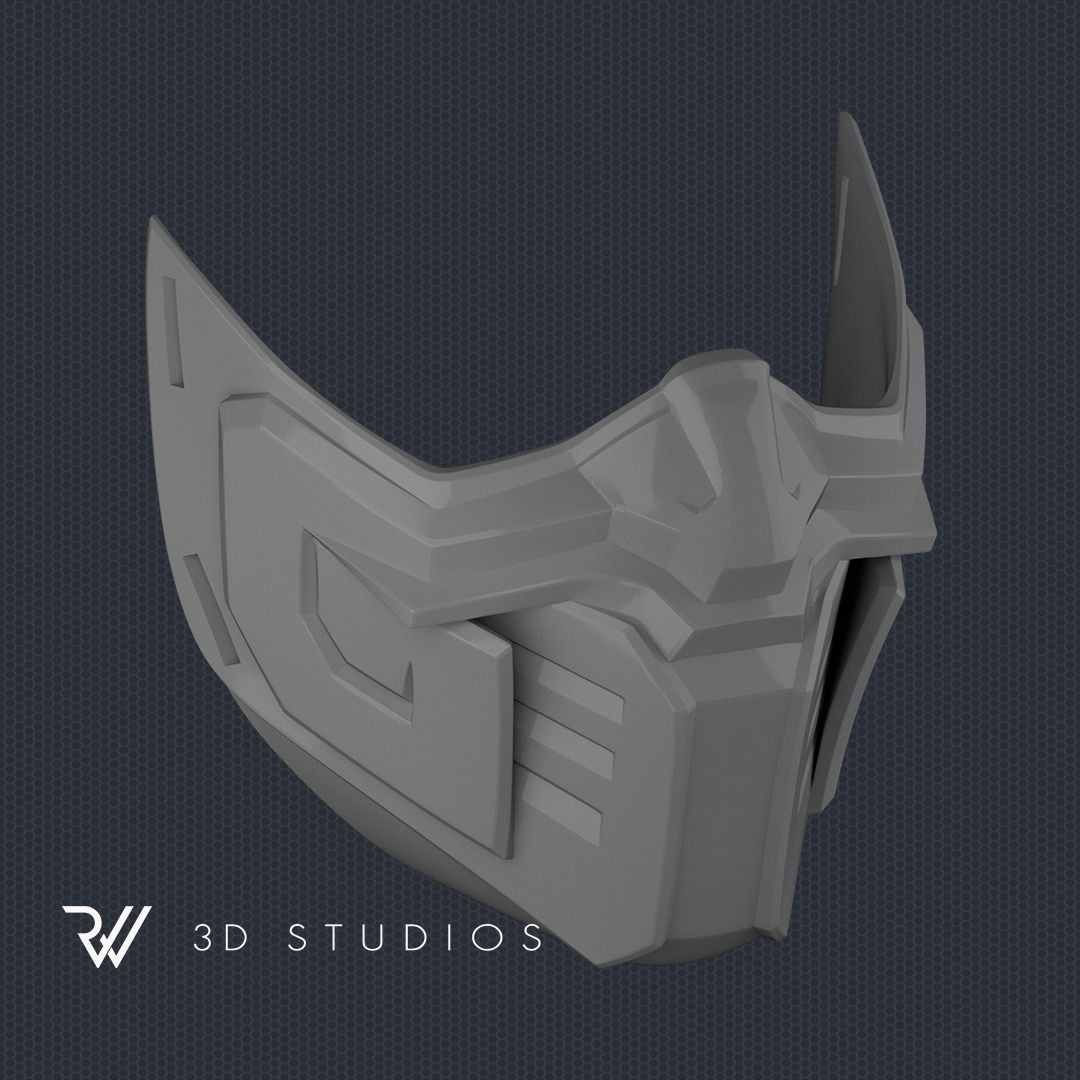 MK11 Sub-Zero Mask V14 - STL File 3D print model_4