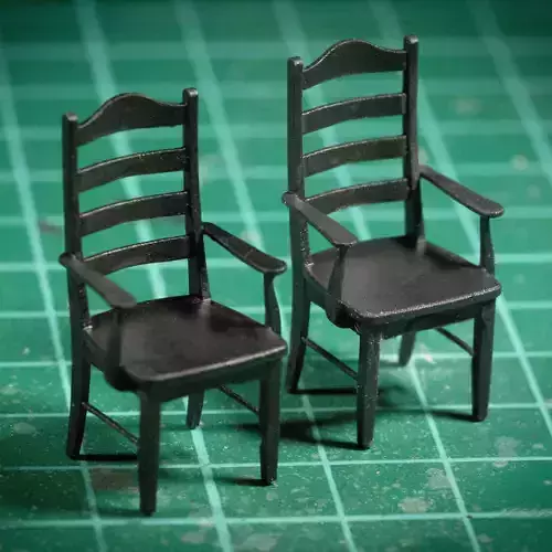 Chair - 3d printable 1-35 scale accessory for dioramas