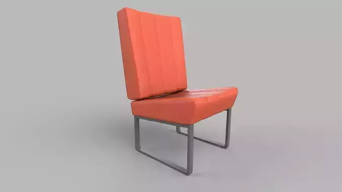 chair orange leather