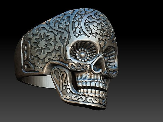 skull ring 3D print model