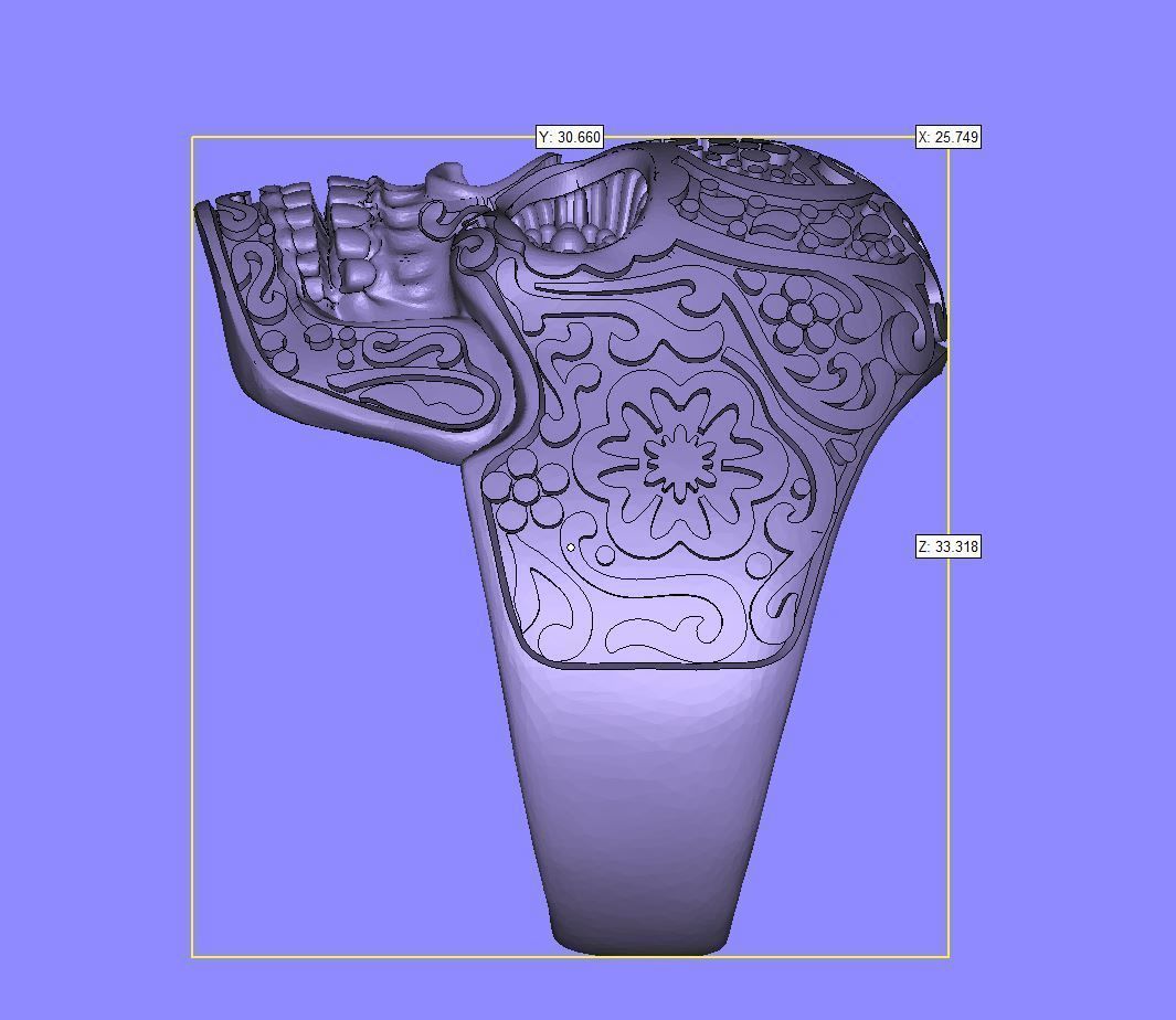 skull ring 3D print model_8