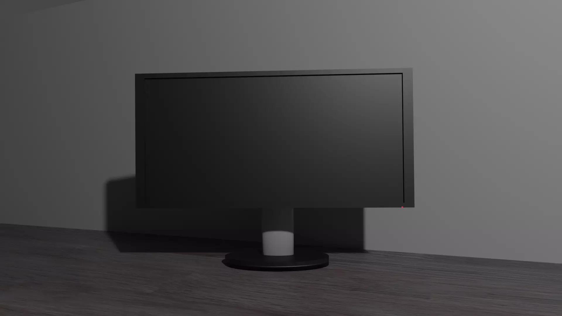 Basic monitor Low-poly 3D model_0