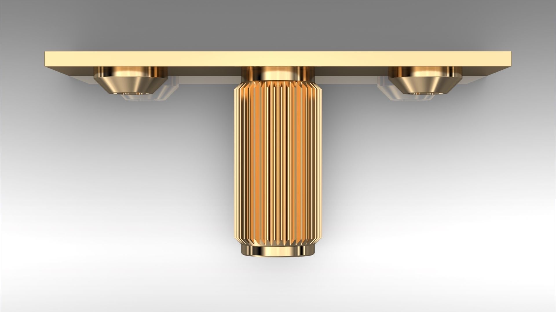 Scandinavian furniture knob PLATE LINEAR 3D model_12