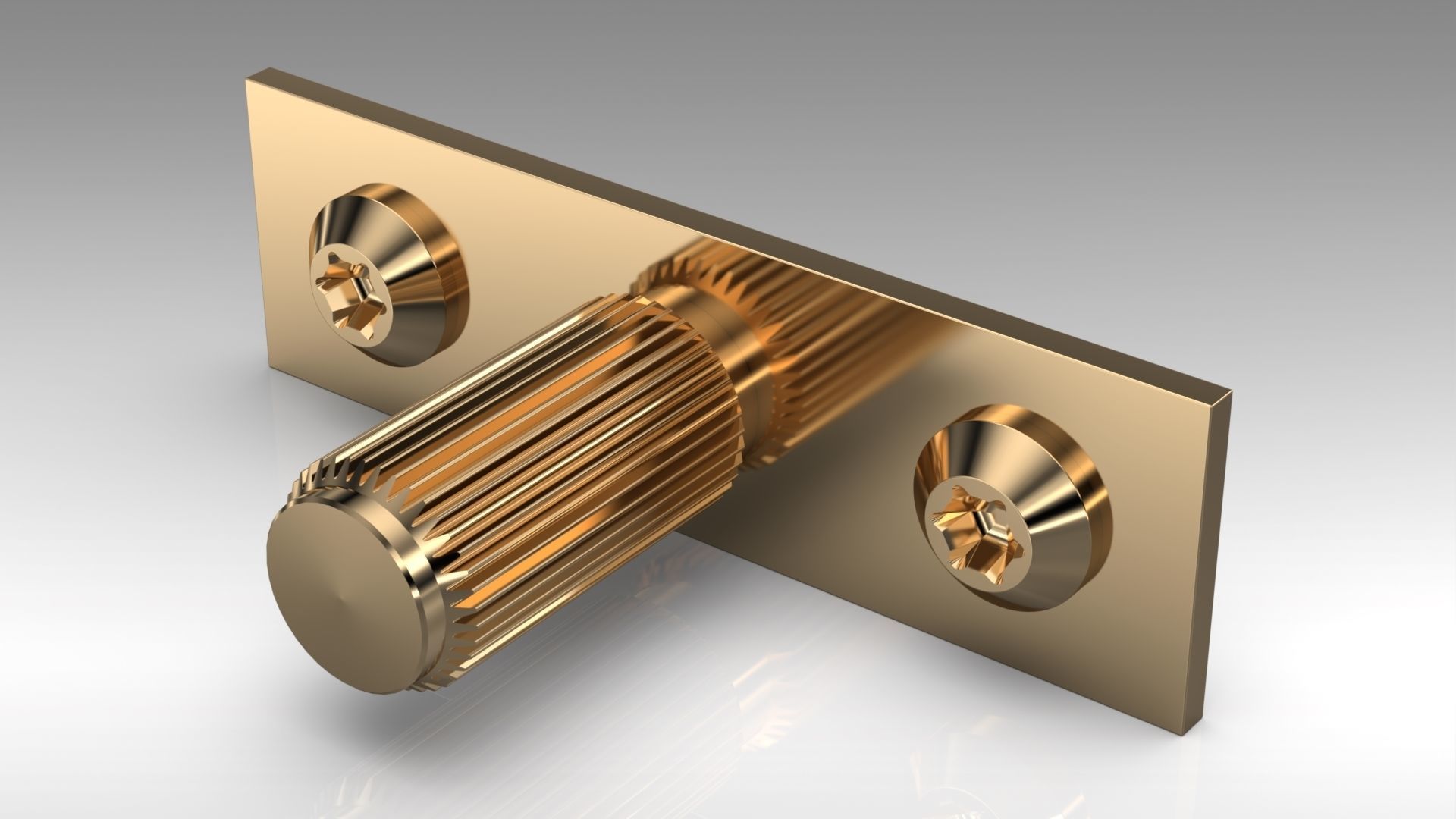 Scandinavian furniture knob PLATE LINEAR 3D model_9