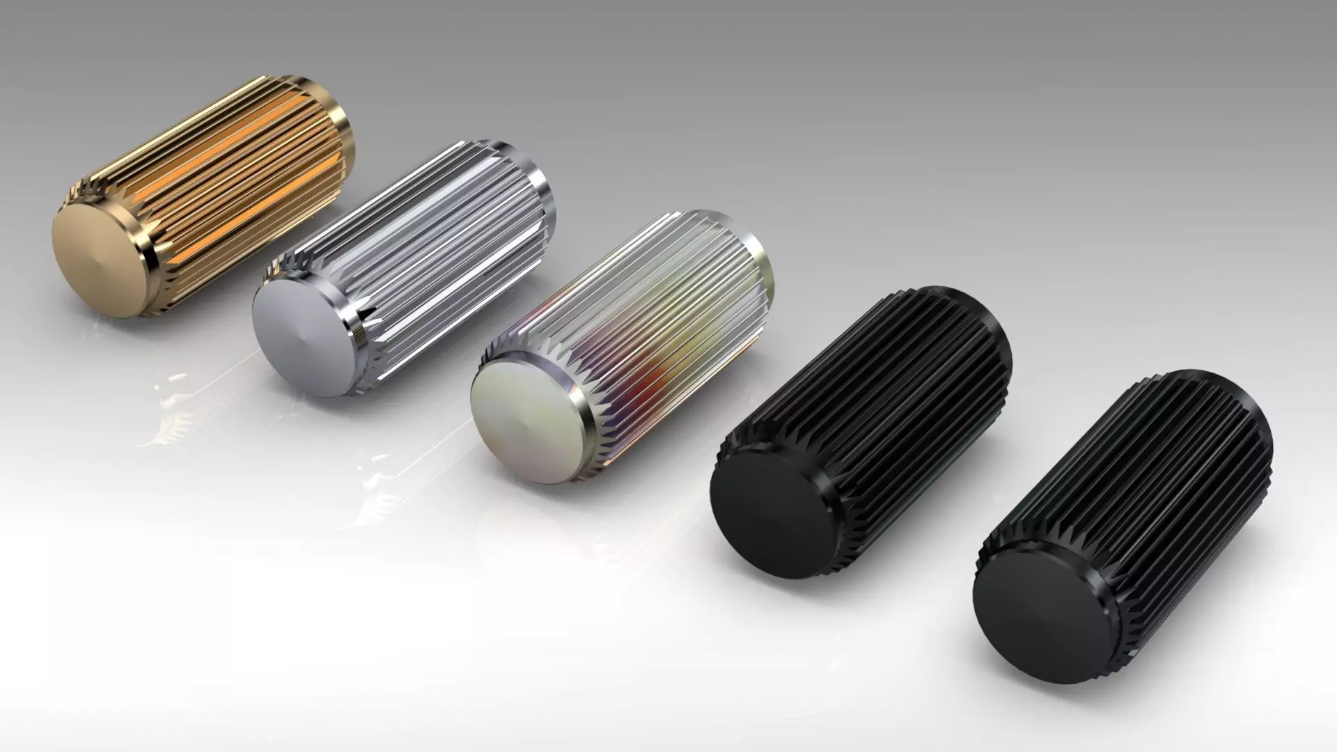 Scandinavian furniture knob PLATE LINEAR 3D model_0