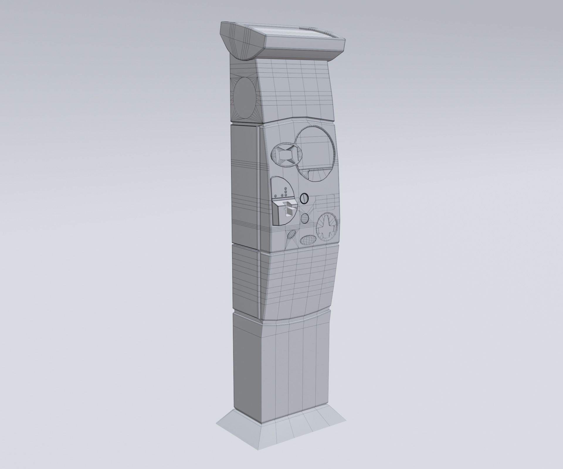 German Berlin Parking Meter 3D model_5