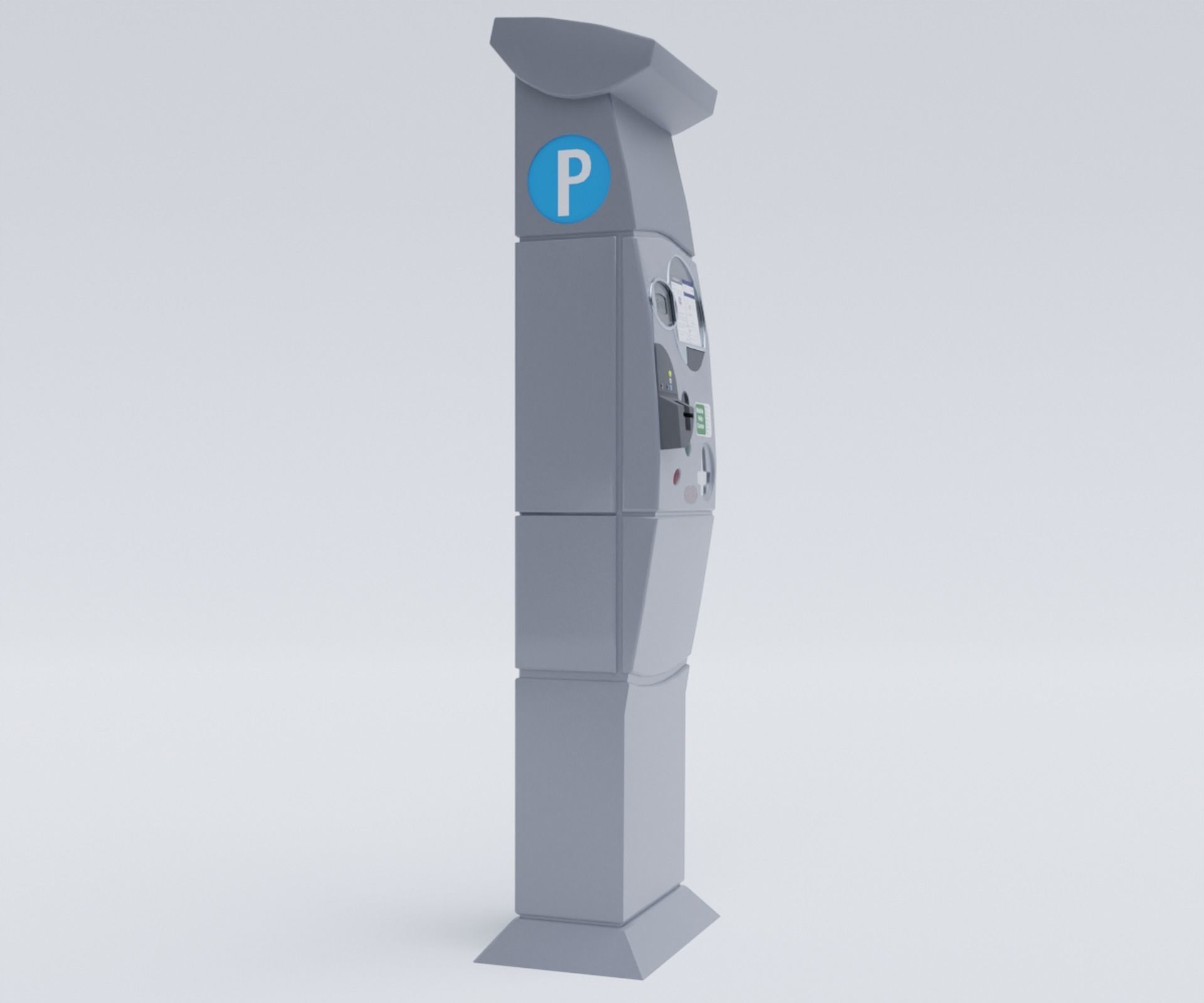 German Berlin Parking Meter 3D model_2