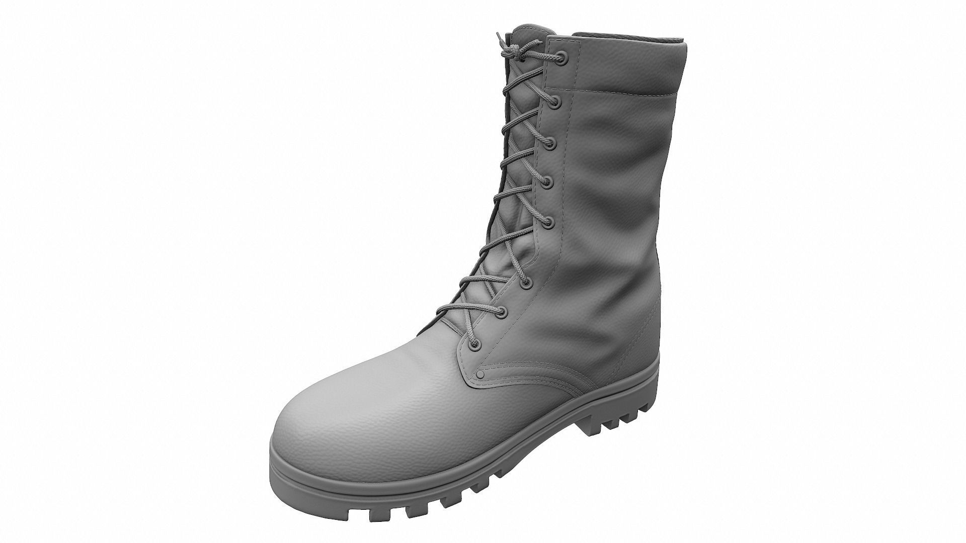 Army Boots - High Poly 3D model_16