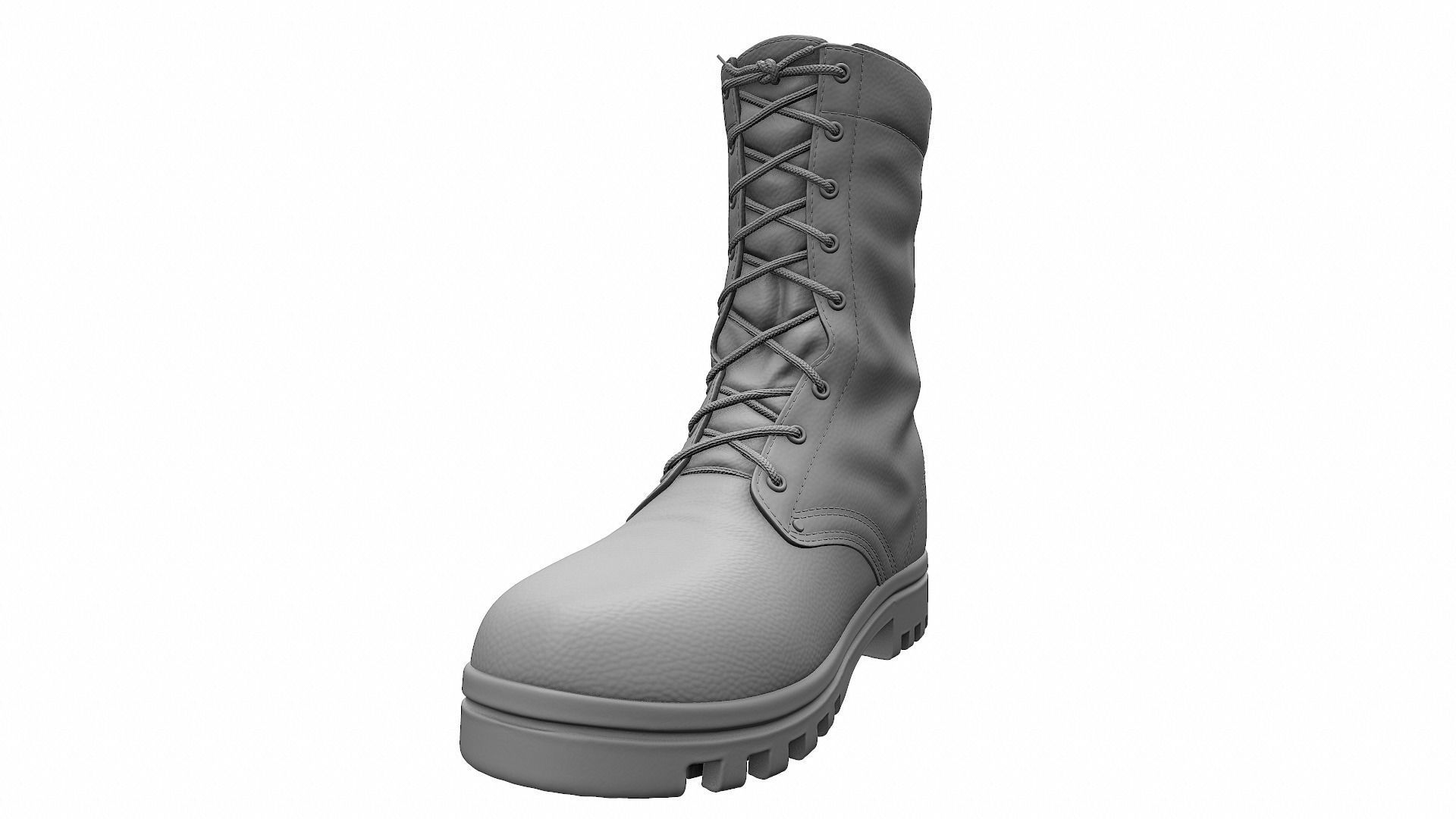 Army Boots - High Poly 3D model_8