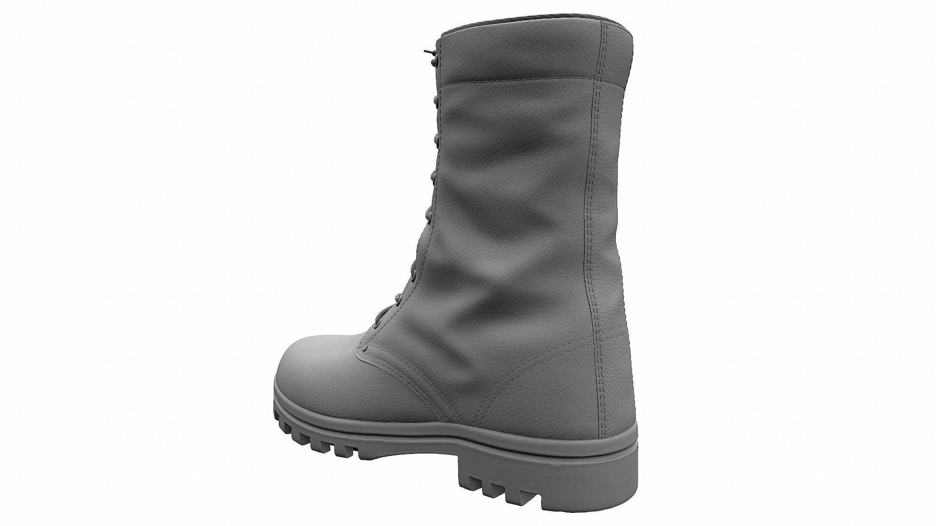 Army Boots - High Poly 3D model_5