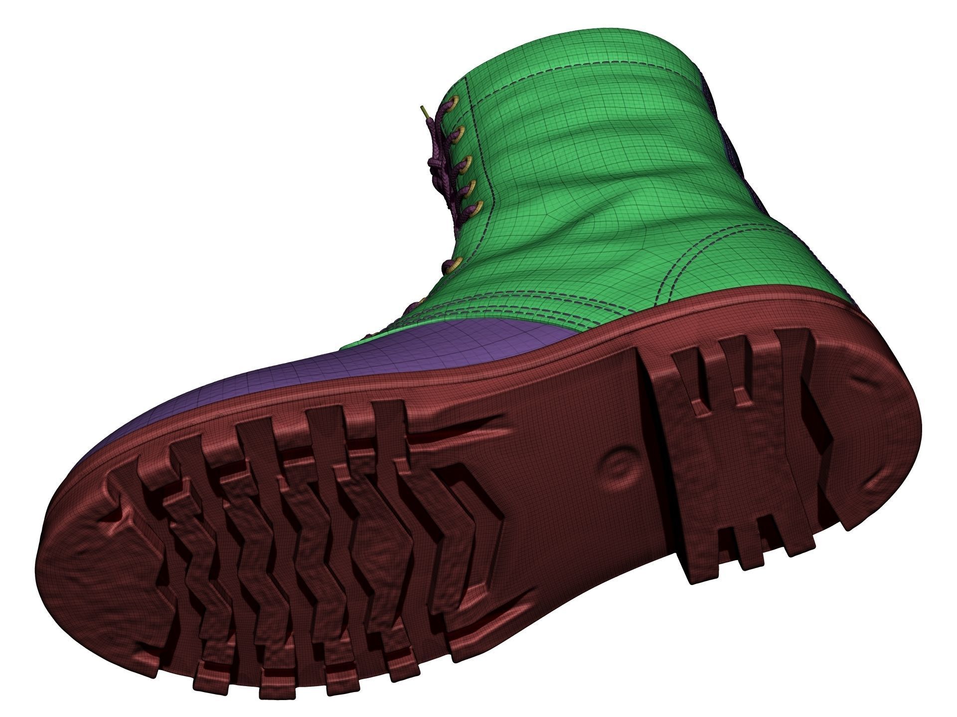 Army Boots - High Poly 3D model_28