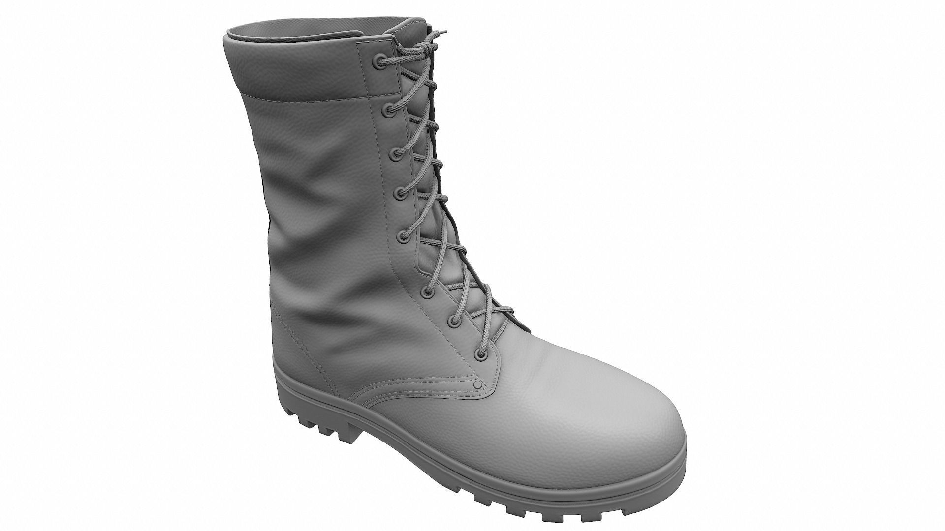 Army Boots - High Poly 3D model_17