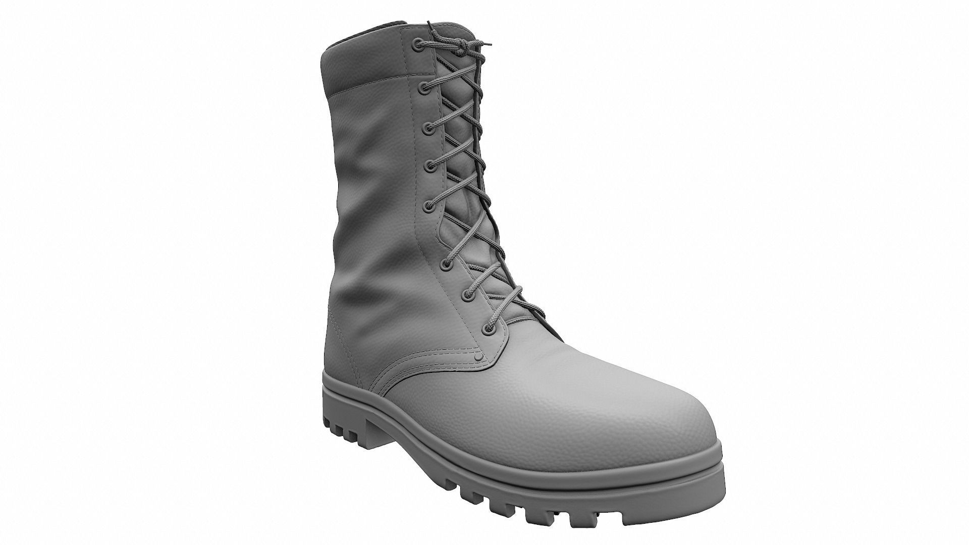 Army Boots - High Poly 3D model_10