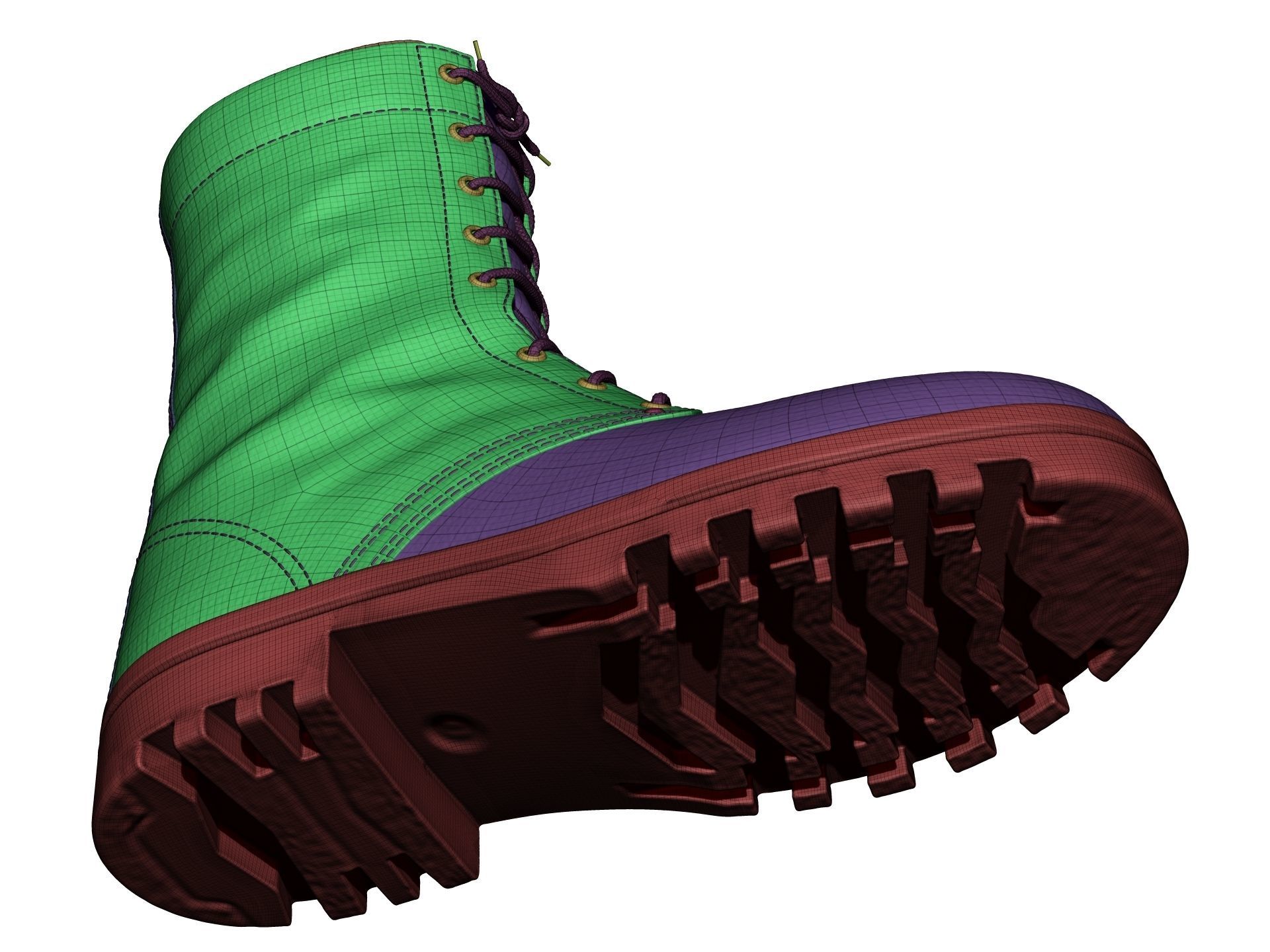 Army Boots - High Poly 3D model_27