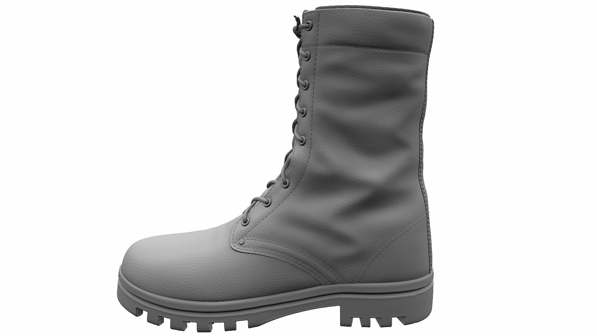 Army Boots - High Poly 3D model_6