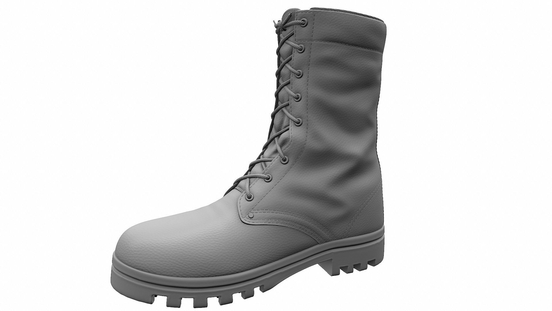 Army Boots - High Poly 3D model_7