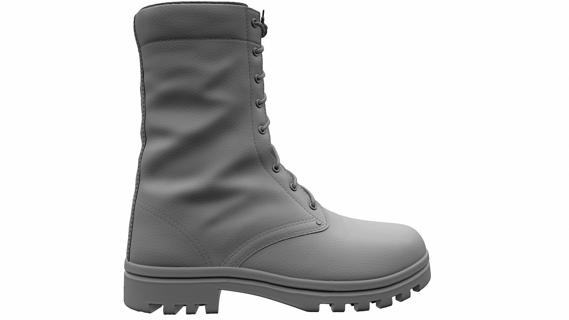 Army Boots - High Poly 3D model_2