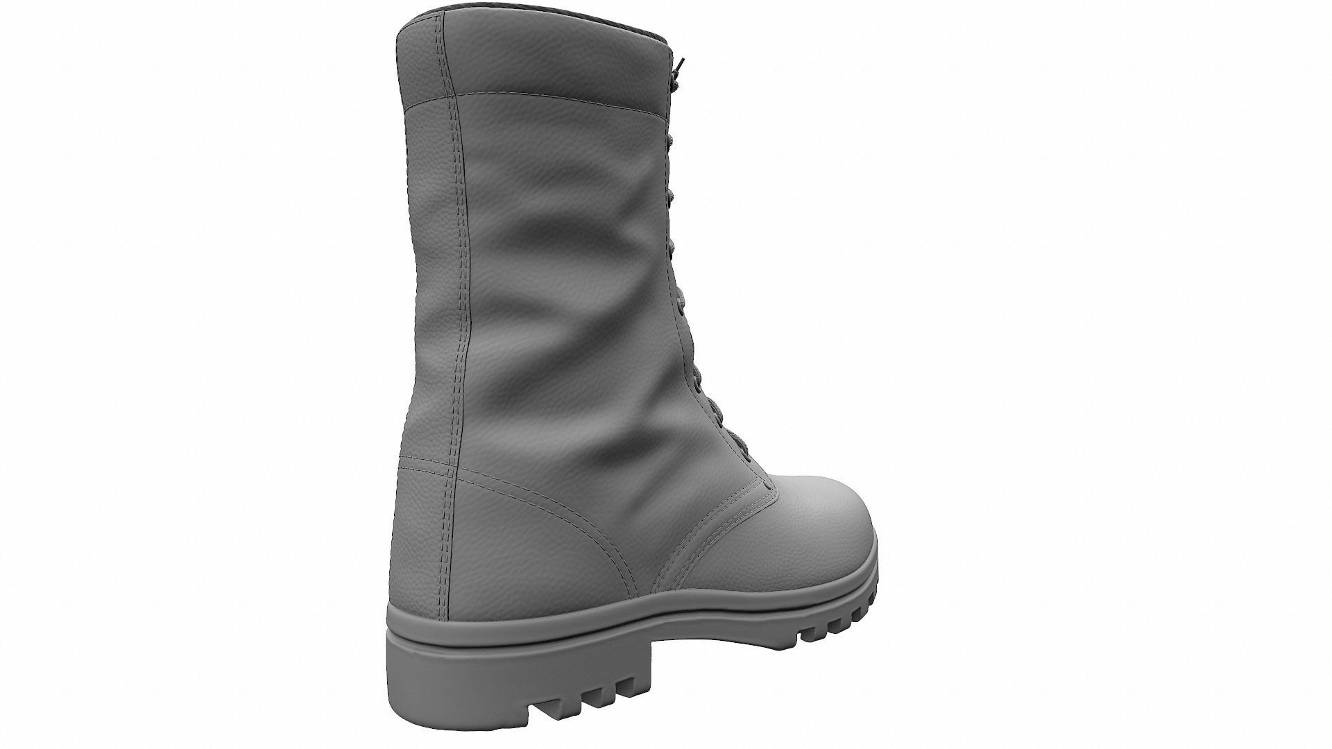 Army Boots - High Poly 3D model_3