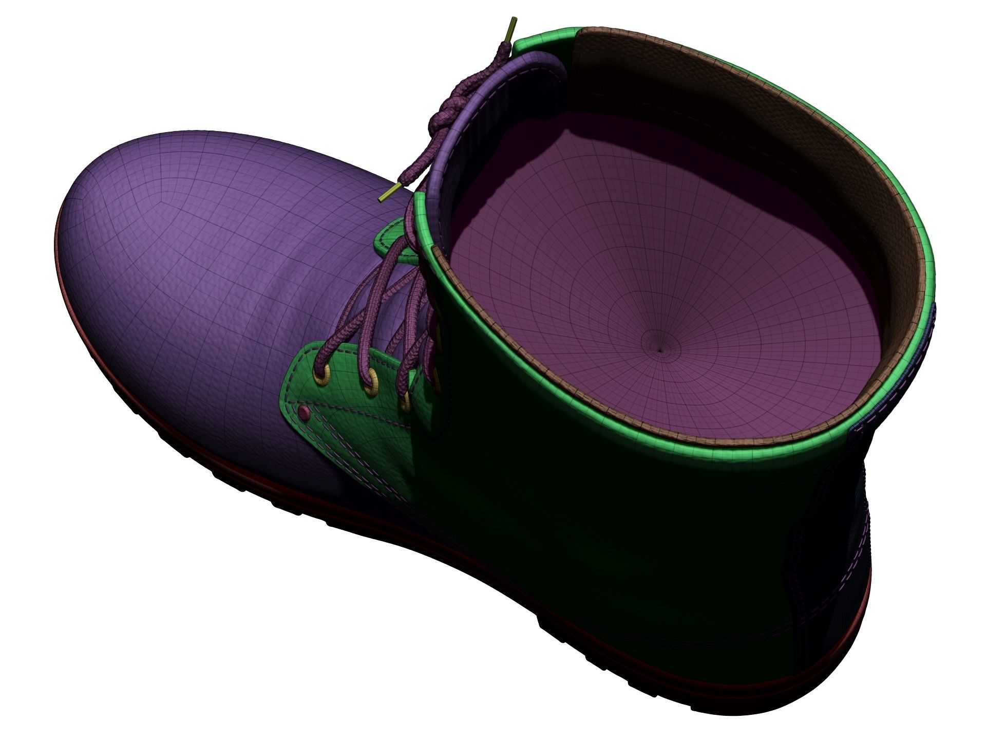 Army Boots - High Poly 3D model_26