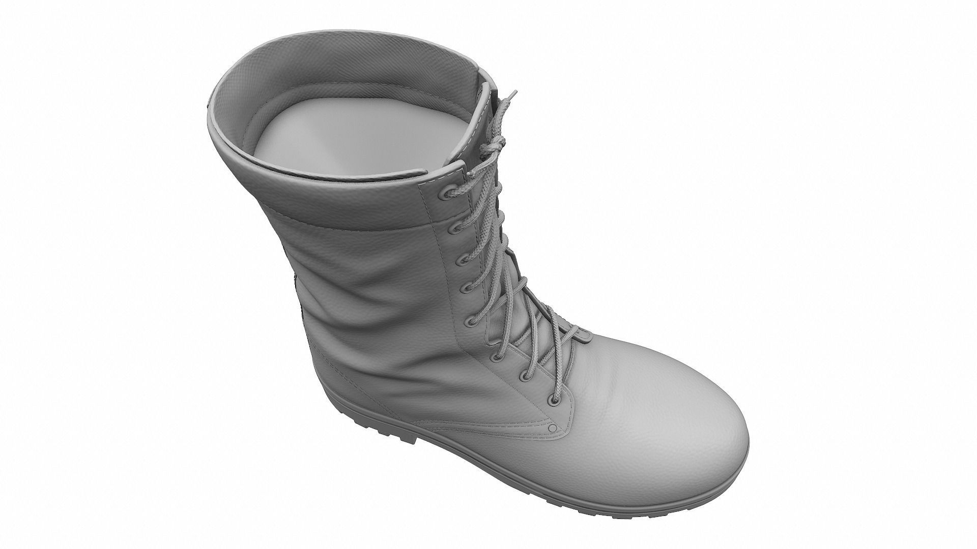 Army Boots - High Poly 3D model_11