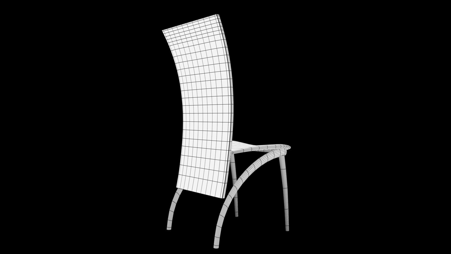 chair orange 3D model_8