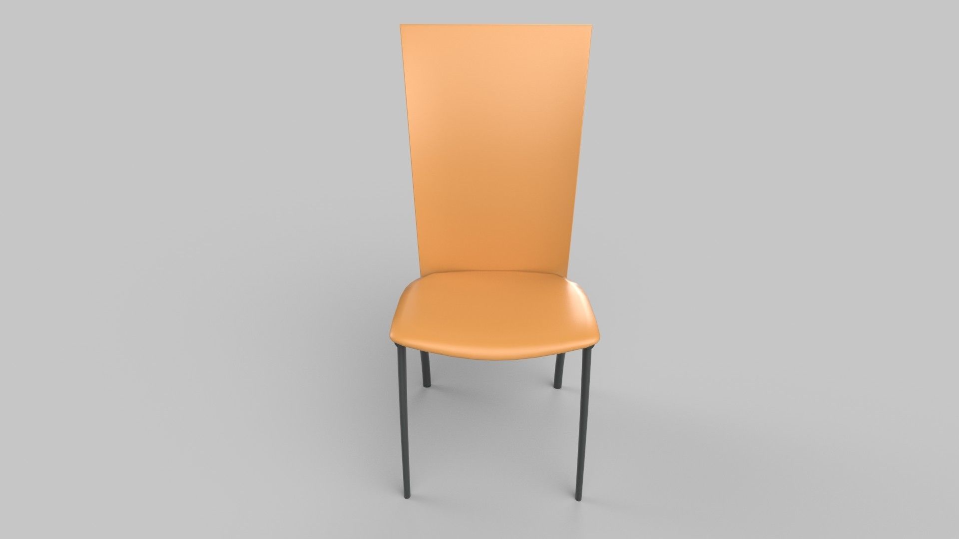 chair orange 3D model_1