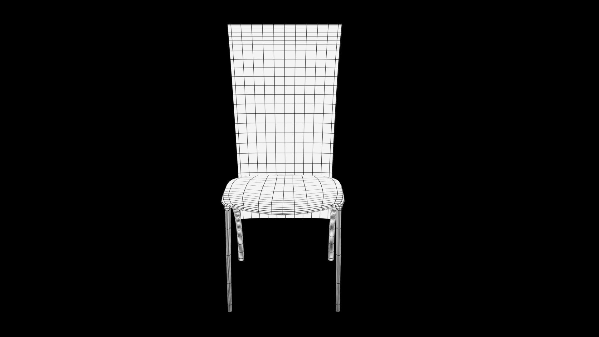 chair orange 3D model_5