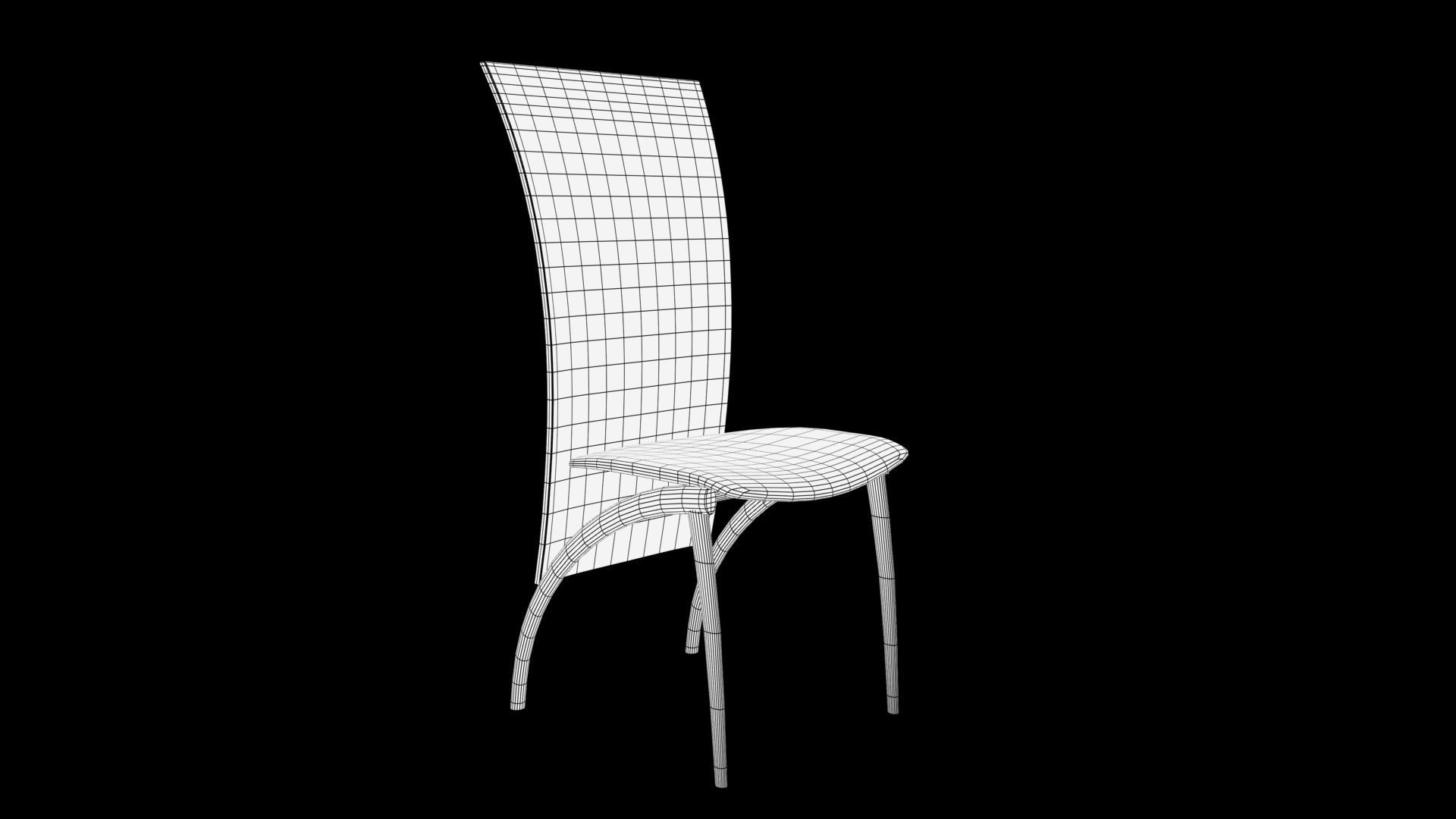 chair orange 3D model_6