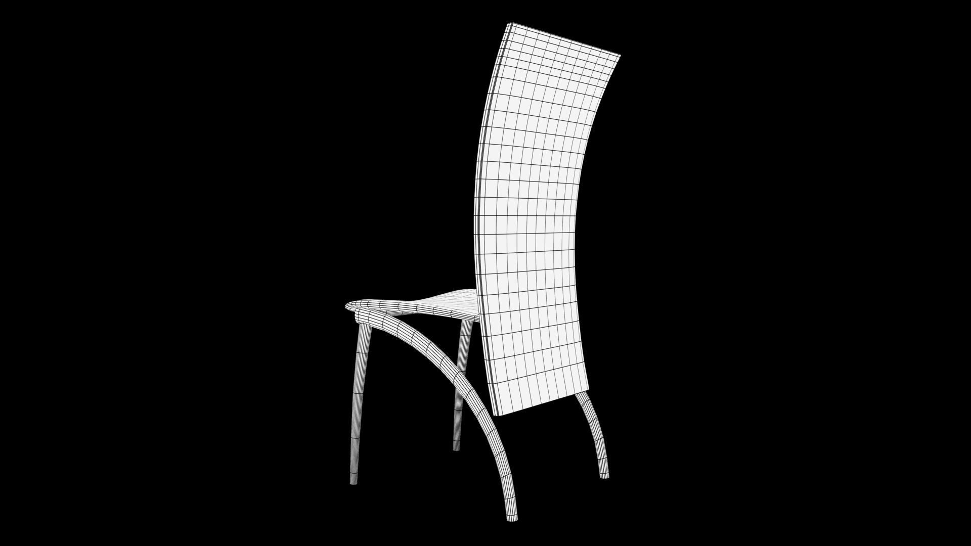 chair orange 3D model_9