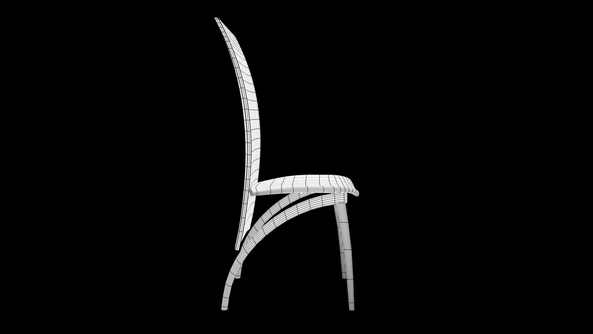 chair orange 3D model_7