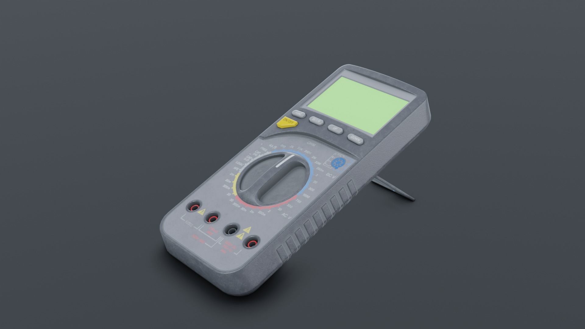 Digital Multimeter Low-poly 3D model_5