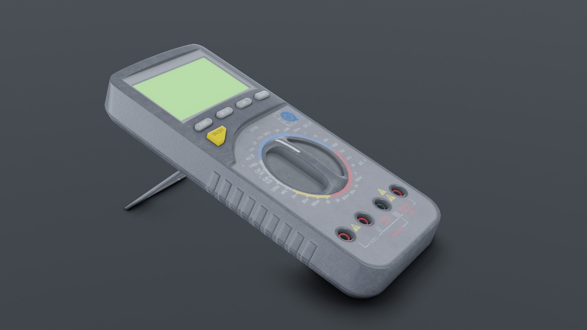 Digital Multimeter Low-poly 3D model_2