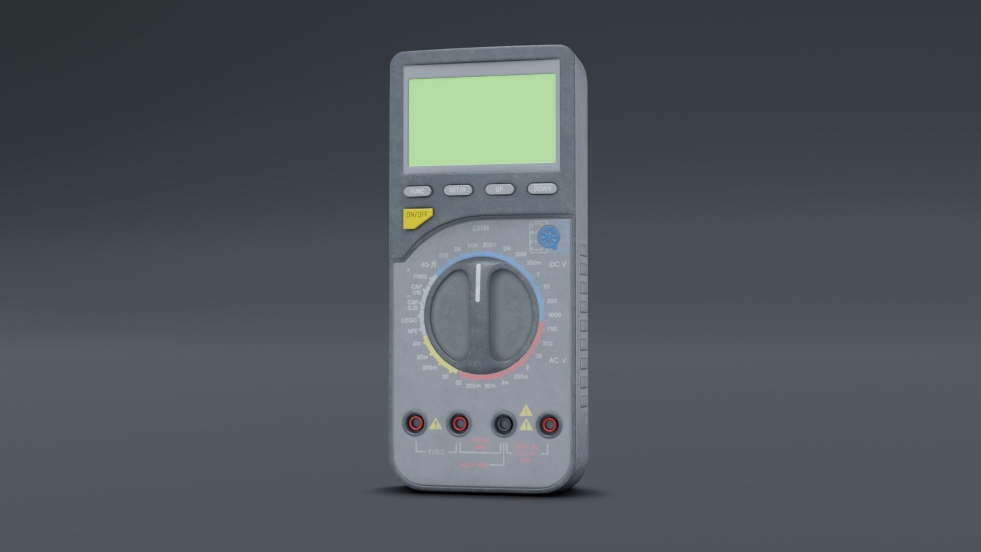 Digital Multimeter Low-poly 3D model_6