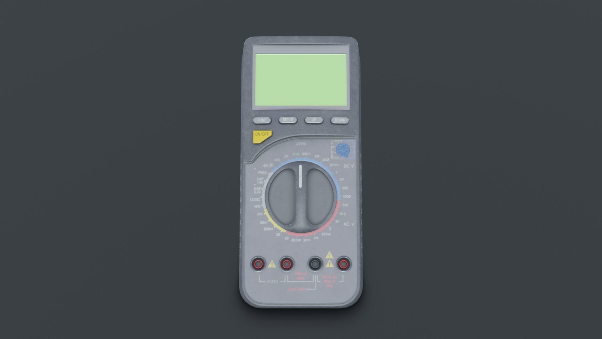 Digital Multimeter Low-poly 3D model_1