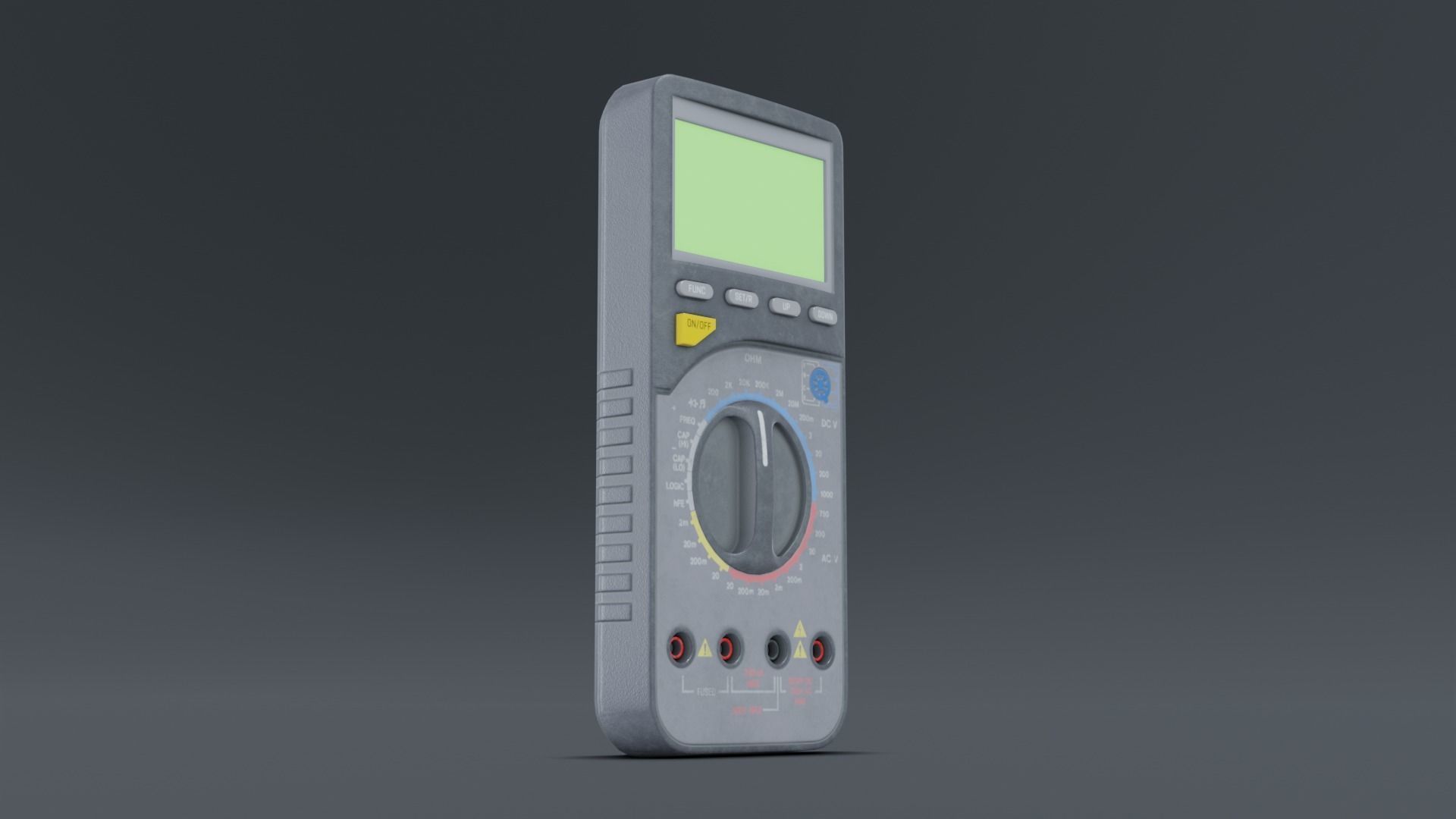 Digital Multimeter Low-poly 3D model_7