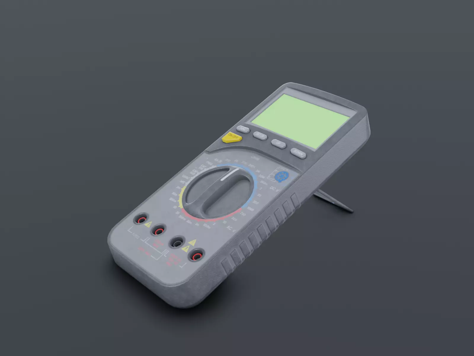 Digital Multimeter Low-poly 3D model_0