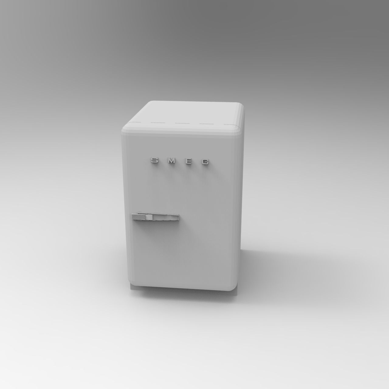 Smeg vintage refrigerator - 1-35 scale diorama accessory 3D print model_7