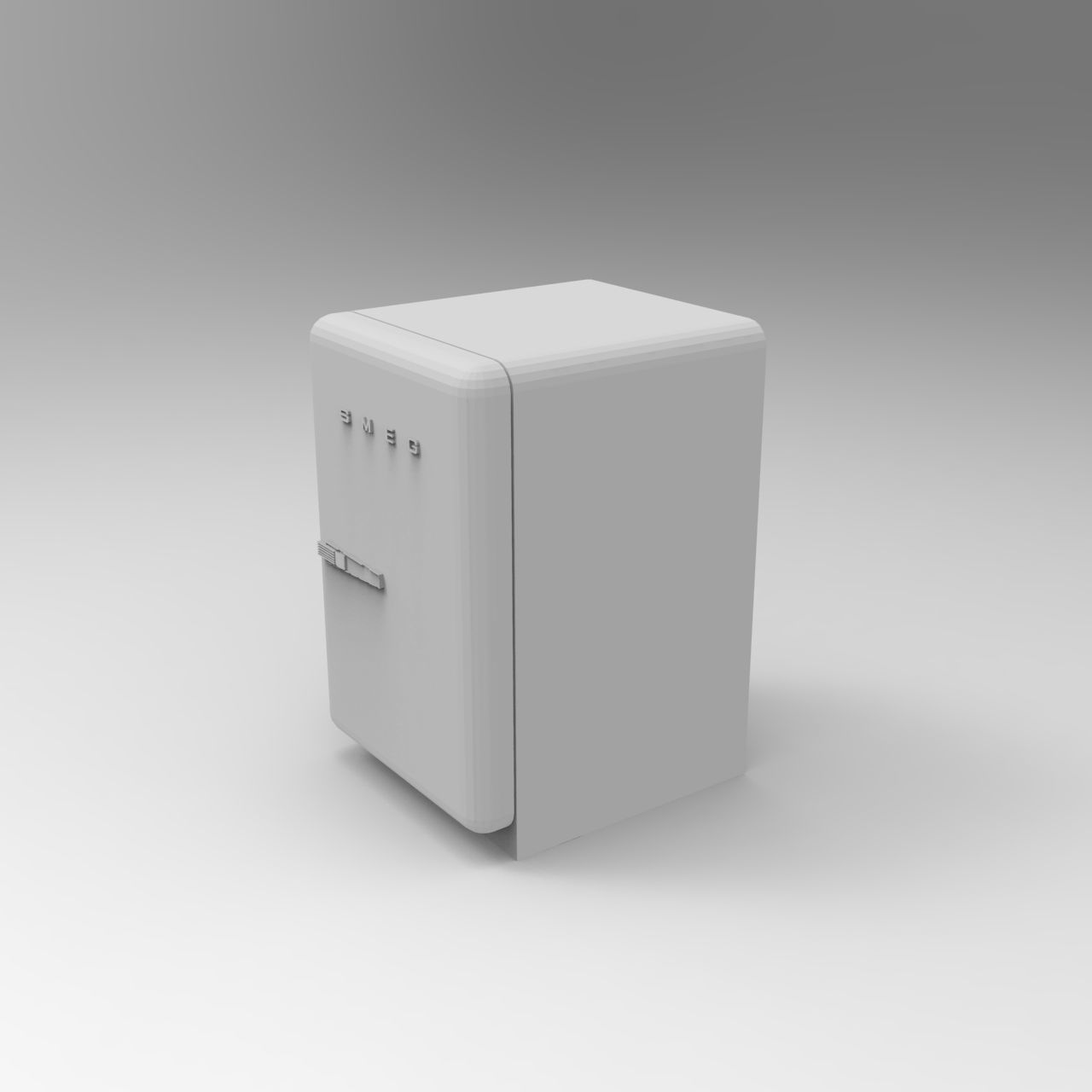 Smeg vintage refrigerator - 1-35 scale diorama accessory 3D print model_6