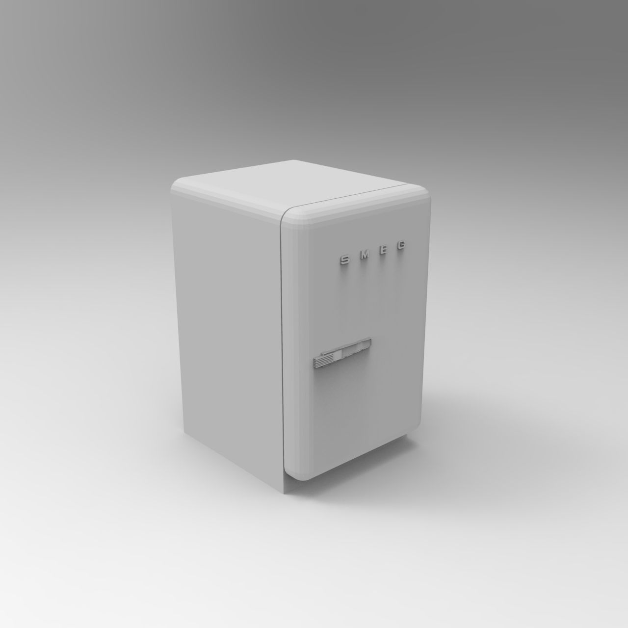 Smeg vintage refrigerator - 1-35 scale diorama accessory 3D print model_17