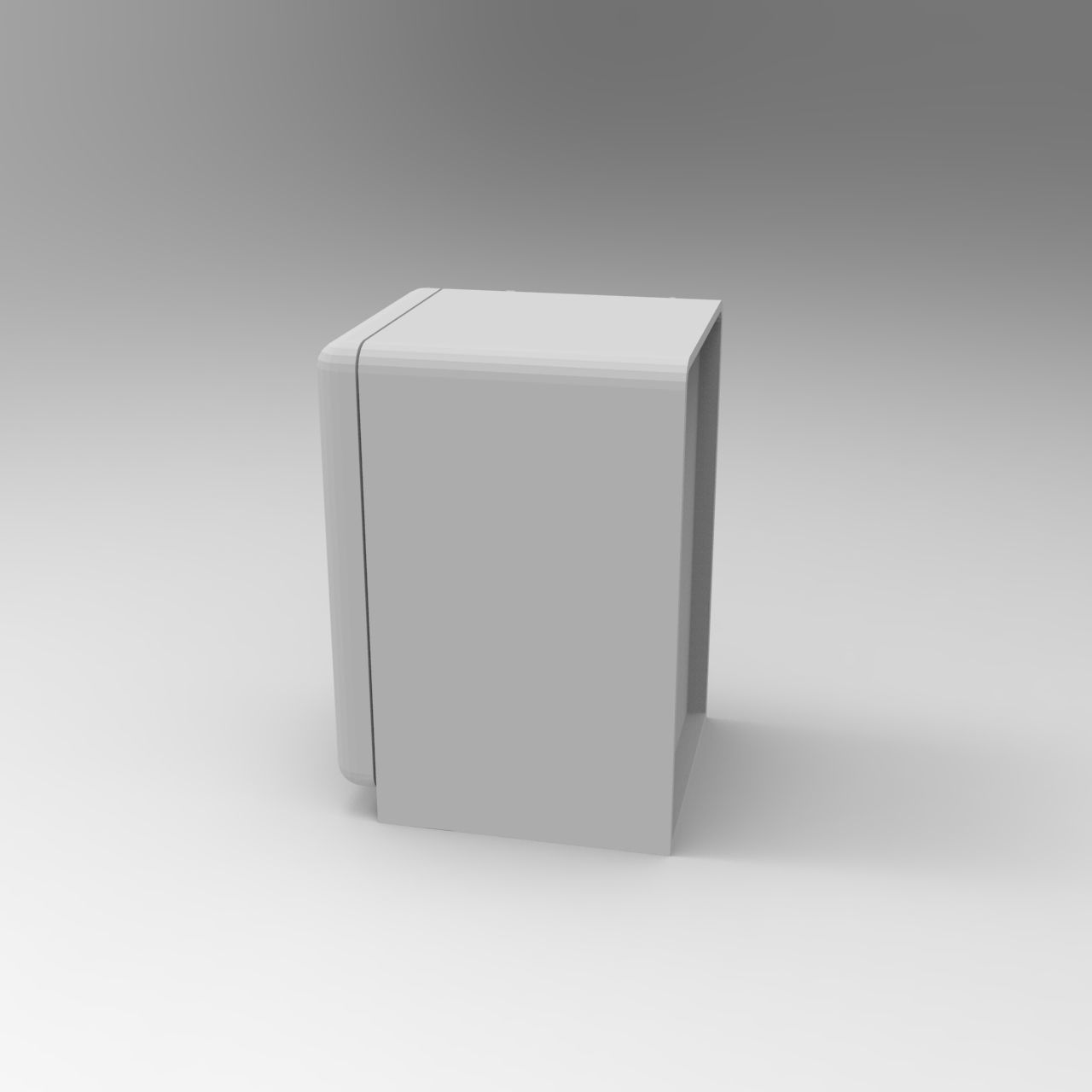 Smeg vintage refrigerator - 1-35 scale diorama accessory 3D print model_4